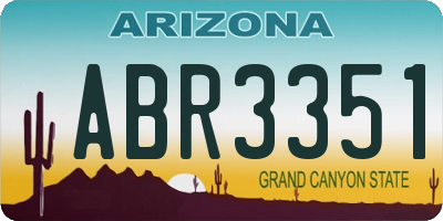 AZ license plate ABR3351