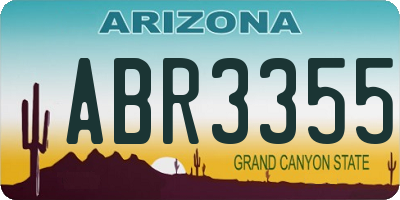 AZ license plate ABR3355