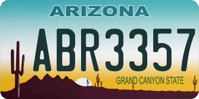 AZ license plate ABR3357