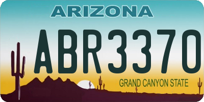 AZ license plate ABR3370