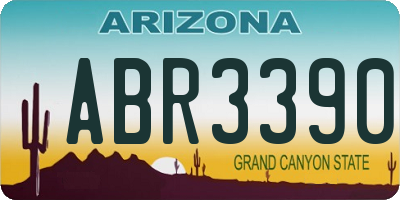 AZ license plate ABR3390