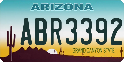 AZ license plate ABR3392