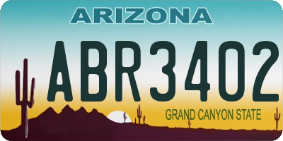 AZ license plate ABR3402