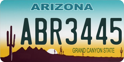 AZ license plate ABR3445