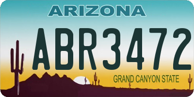 AZ license plate ABR3472