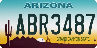 AZ license plate ABR3487