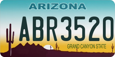 AZ license plate ABR3520