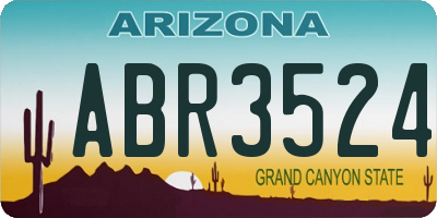 AZ license plate ABR3524
