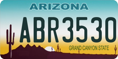 AZ license plate ABR3530