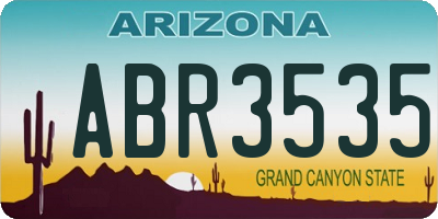 AZ license plate ABR3535