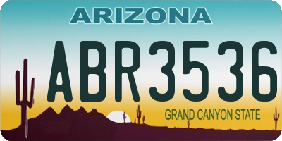 AZ license plate ABR3536