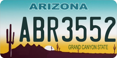 AZ license plate ABR3552