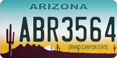 AZ license plate ABR3564