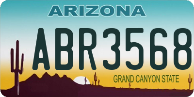 AZ license plate ABR3568