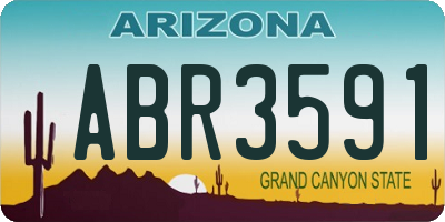 AZ license plate ABR3591