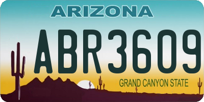 AZ license plate ABR3609