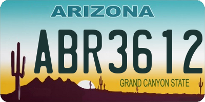 AZ license plate ABR3612