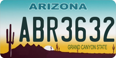 AZ license plate ABR3632