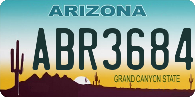 AZ license plate ABR3684