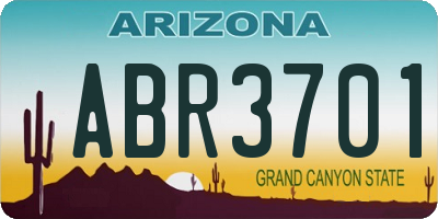 AZ license plate ABR3701