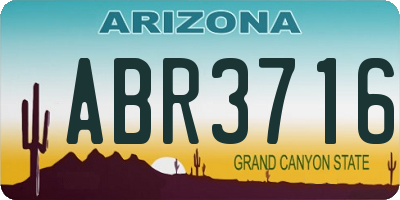 AZ license plate ABR3716