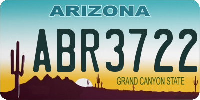 AZ license plate ABR3722