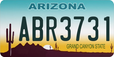 AZ license plate ABR3731