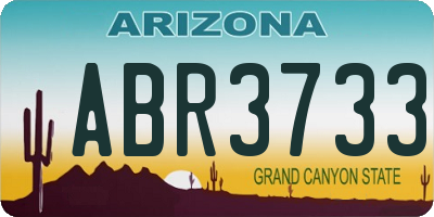 AZ license plate ABR3733