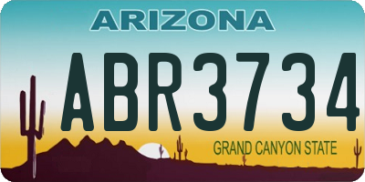 AZ license plate ABR3734