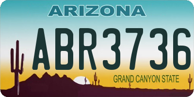 AZ license plate ABR3736