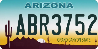 AZ license plate ABR3752
