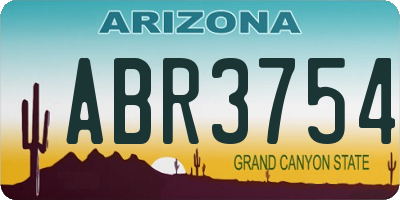 AZ license plate ABR3754