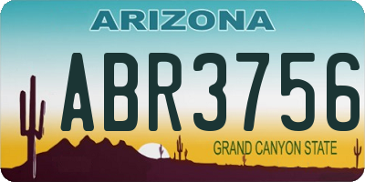 AZ license plate ABR3756