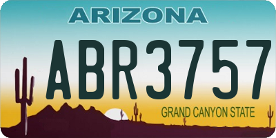 AZ license plate ABR3757