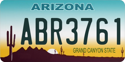 AZ license plate ABR3761