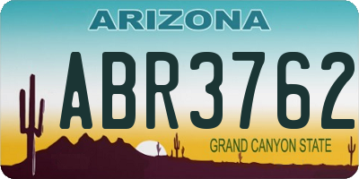 AZ license plate ABR3762