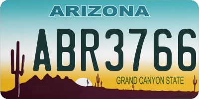 AZ license plate ABR3766