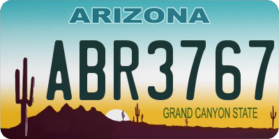 AZ license plate ABR3767