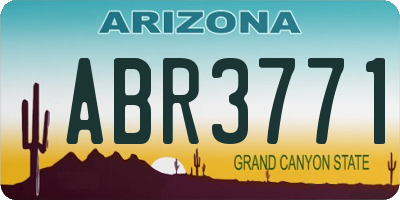 AZ license plate ABR3771