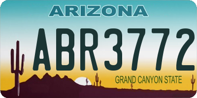 AZ license plate ABR3772