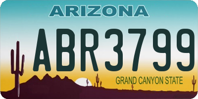AZ license plate ABR3799
