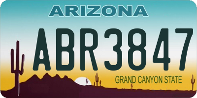 AZ license plate ABR3847