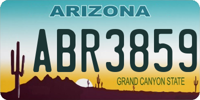 AZ license plate ABR3859