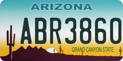 AZ license plate ABR3860