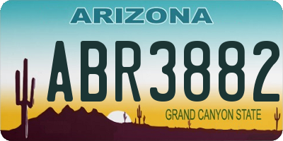 AZ license plate ABR3882