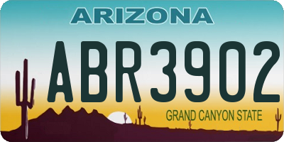 AZ license plate ABR3902