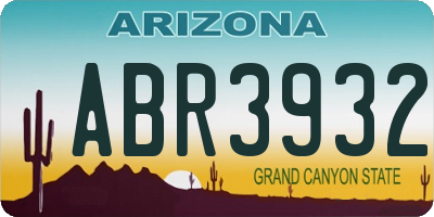 AZ license plate ABR3932