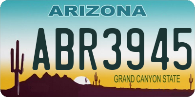 AZ license plate ABR3945