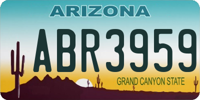 AZ license plate ABR3959