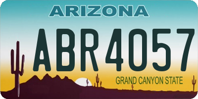 AZ license plate ABR4057